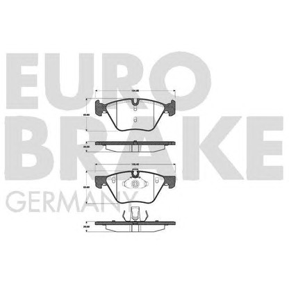Photo Brake Pad Set, disc brake EUROBRAKE 5502221527