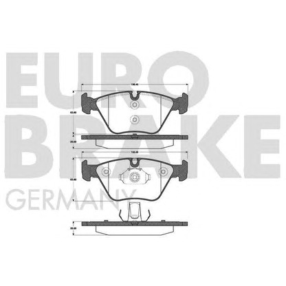 Photo Brake Pad Set, disc brake EUROBRAKE 5502221528