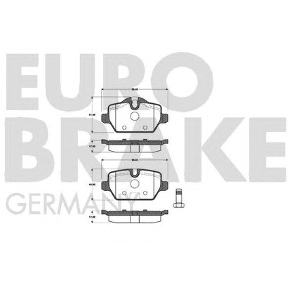 Photo Brake Pad Set, disc brake EUROBRAKE 5502221530