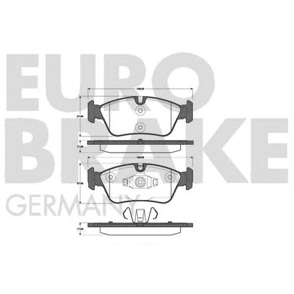 Photo Brake Pad Set, disc brake EUROBRAKE 5502221531