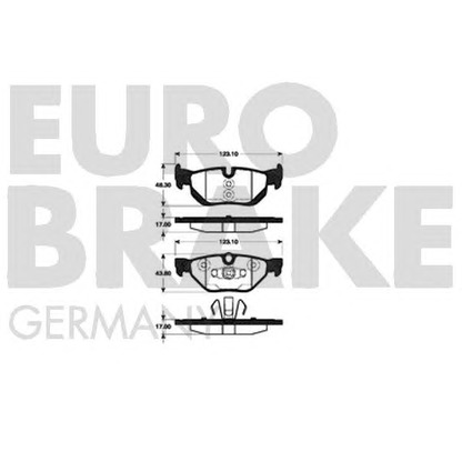Photo Brake Pad Set, disc brake EUROBRAKE 5502221532