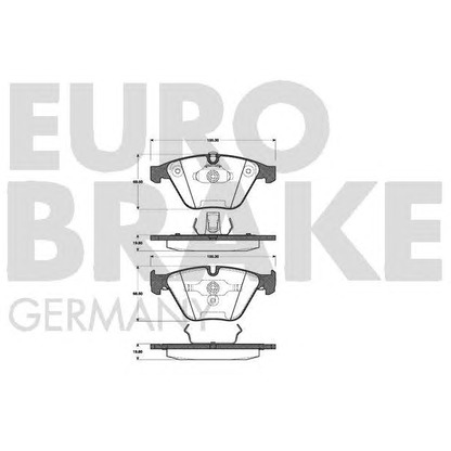 Photo Brake Pad Set, disc brake EUROBRAKE 5502221533