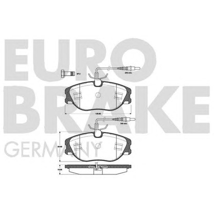 Foto Kit pastiglie freno, Freno a disco EUROBRAKE 5502221941