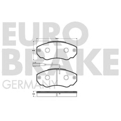 Фото Комплект тормозных колодок, дисковый тормоз EUROBRAKE 5502221947