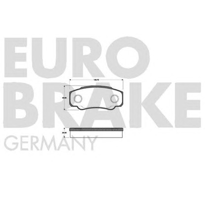 Photo Kit de plaquettes de frein, frein à disque EUROBRAKE 5502221949