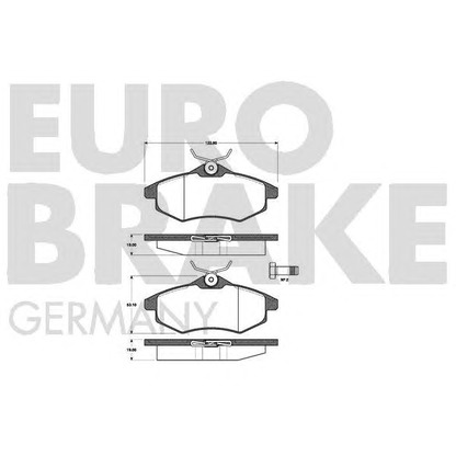 Фото Комплект тормозных колодок, дисковый тормоз EUROBRAKE 5502221950