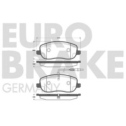 Photo Kit de plaquettes de frein, frein à disque EUROBRAKE 5502221952