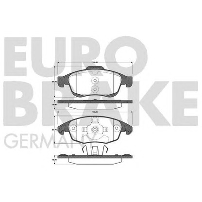 Zdjęcie Zestaw klocków hamulcowych, hamulce tarczowe EUROBRAKE 5502221955