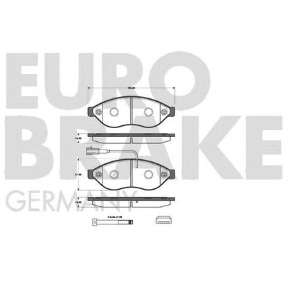 Photo Brake Pad Set, disc brake EUROBRAKE 5502221959