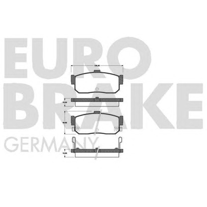 Foto Bremsbelagsatz, Scheibenbremse EUROBRAKE 5502222237