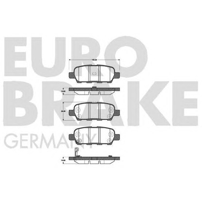 Фото Комплект тормозных колодок, дисковый тормоз EUROBRAKE 5502222257