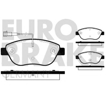 Photo Brake Pad Set, disc brake EUROBRAKE 5502222364