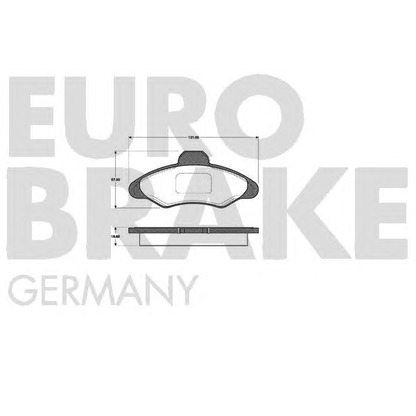 Photo Brake Pad Set, disc brake EUROBRAKE 5502222518