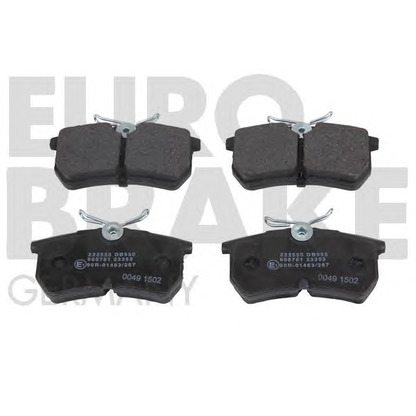 Photo Kit de plaquettes de frein, frein à disque EUROBRAKE 5502222550