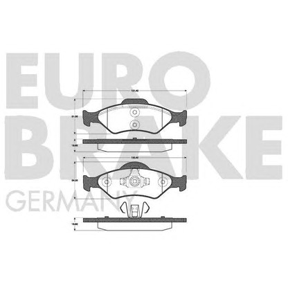 Photo Kit de plaquettes de frein, frein à disque EUROBRAKE 5502222556