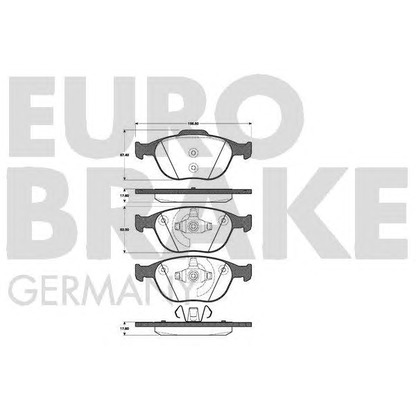 Photo Kit de plaquettes de frein, frein à disque EUROBRAKE 5502222560