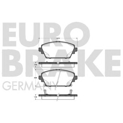 Foto Bremsbelagsatz, Scheibenbremse EUROBRAKE 5502222630