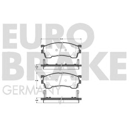 Photo Brake Pad Set, disc brake EUROBRAKE 5502223232