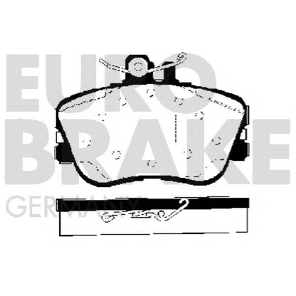 Photo Brake Pad Set, disc brake EUROBRAKE 5502223321