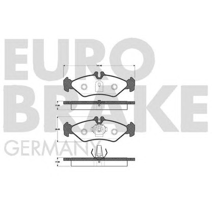 Photo Kit de plaquettes de frein, frein à disque EUROBRAKE 5502223328