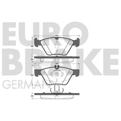 Photo Kit de plaquettes de frein, frein à disque EUROBRAKE 5502223331