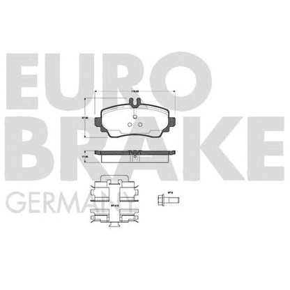 Foto Bremsbelagsatz, Scheibenbremse EUROBRAKE 5502223333