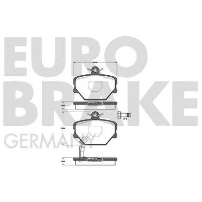 Photo Kit de plaquettes de frein, frein à disque EUROBRAKE 5502223344