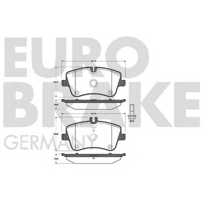 Photo Brake Pad Set, disc brake EUROBRAKE 5502223345