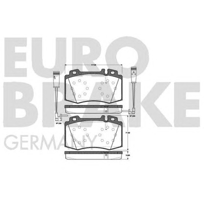 Photo Brake Pad Set, disc brake EUROBRAKE 5502223347