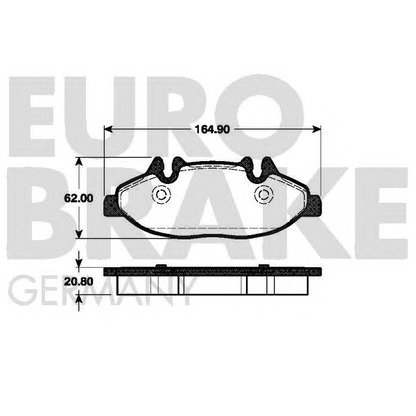 Photo Kit de plaquettes de frein, frein à disque EUROBRAKE 5502223351