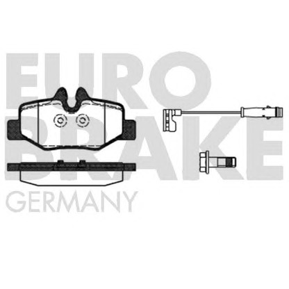 Фото Комплект тормозных колодок, дисковый тормоз EUROBRAKE 5502223352