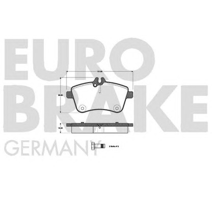 Zdjęcie Zestaw klocków hamulcowych, hamulce tarczowe EUROBRAKE 5502223355
