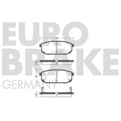 Photo Kit de plaquettes de frein, frein à disque EUROBRAKE 5502223509