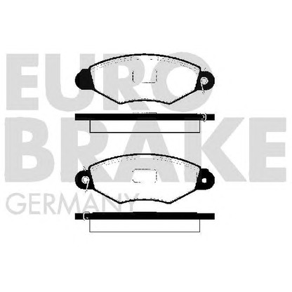 Фото Комплект тормозных колодок, дисковый тормоз EUROBRAKE 5502223938