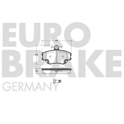 Фото Комплект тормозных колодок, дисковый тормоз EUROBRAKE 5502223953