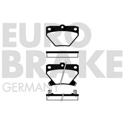Photo Brake Pad Set, disc brake EUROBRAKE 5502224557