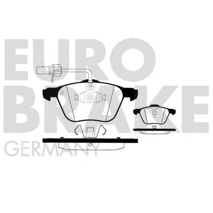 Фото Комплект тормозных колодок, дисковый тормоз EUROBRAKE 5502224754