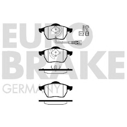 Photo Brake Pad Set, disc brake EUROBRAKE 5502224757