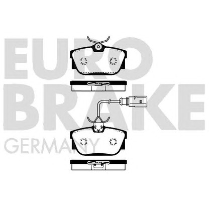 Photo Kit de plaquettes de frein, frein à disque EUROBRAKE 5502224759