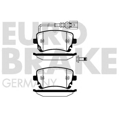 Фото Комплект тормозных колодок, дисковый тормоз EUROBRAKE 5502224764