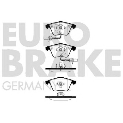 Photo Brake Pad Set, disc brake EUROBRAKE 5502224782