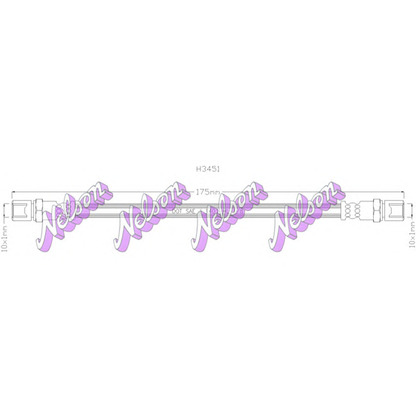 Zdjęcie Przewód hamulcowy elastyczny Brovex-Nelson H3451