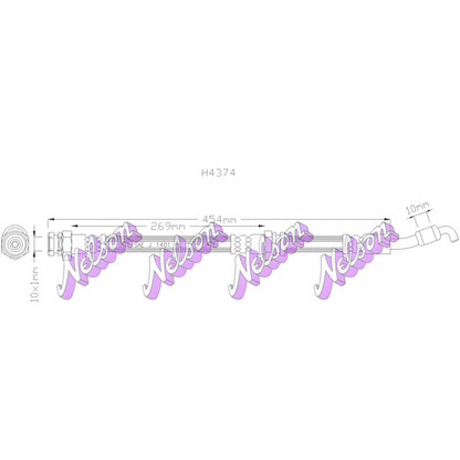 Zdjęcie Przewód hamulcowy elastyczny Brovex-Nelson H4374