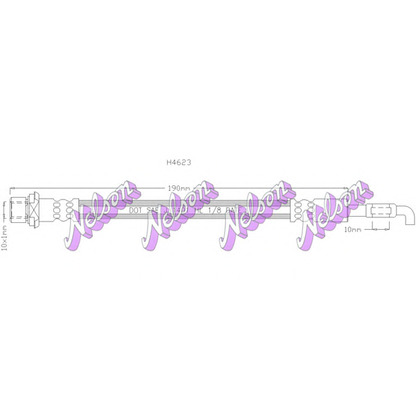 Zdjęcie Przewód hamulcowy elastyczny Brovex-Nelson H4623