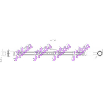 Zdjęcie Przewód hamulcowy elastyczny Brovex-Nelson H4748