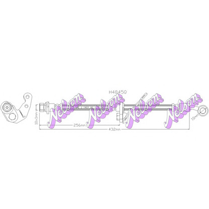 Zdjęcie Przewód hamulcowy elastyczny Brovex-Nelson H4845Q