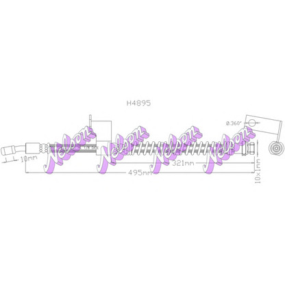 Foto Tubo flexible de frenos Brovex-Nelson H4895