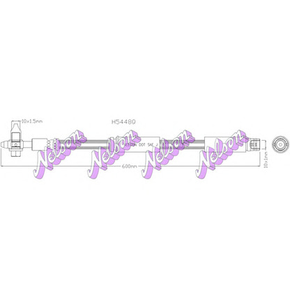 Foto Tubo flexible de frenos Brovex-Nelson H5448Q