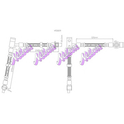 Foto Tubo flexible de frenos Brovex-Nelson H5809