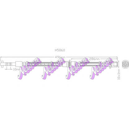 Zdjęcie Przewód hamulcowy elastyczny Brovex-Nelson H5860